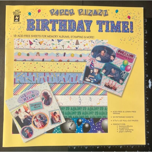 Paper Pizazz Birthday Time Memory Album Paper Book HOTP 3205 1562314270 Rare HTF - Picture 1 of 11